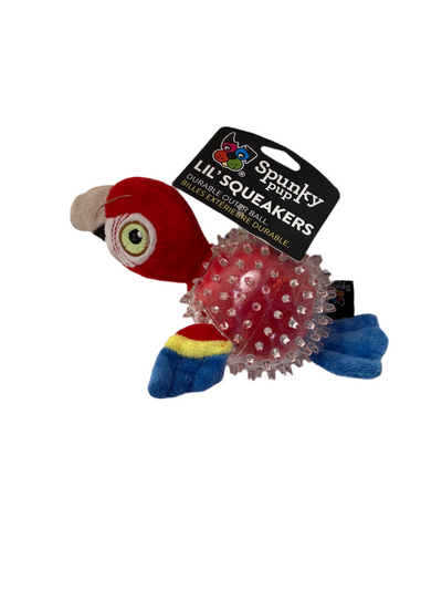PARROT IN CLEAR SPIKEY BALL