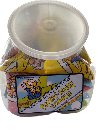 YEOWWW! JUG OF 18 - "PURR" MUDA TRAINGLES ($3.89 EA)