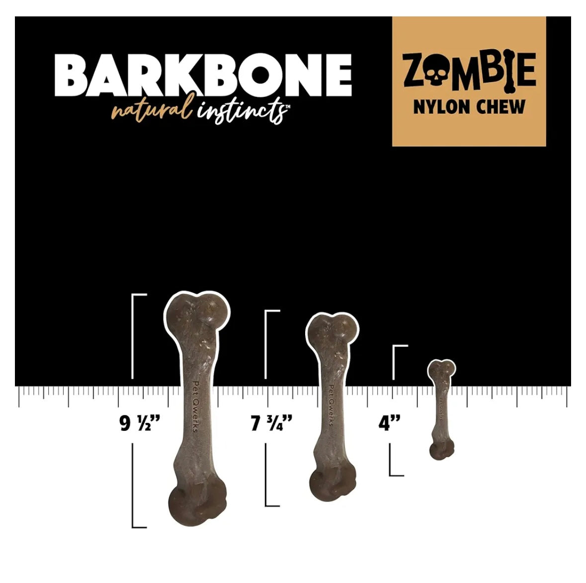 BarkBone Natural Instincts Zombie Bacon-Infused Nylon Dog Chew