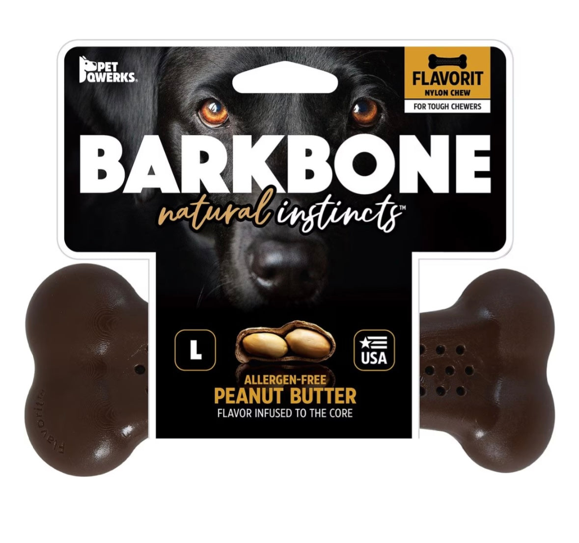 BarkBone Natural Instincts Mesquite Chicken Flavorit Nylon Dog Chew - SMALL