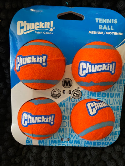 Chuckit TENNIS BALLS MED 2.5" - 4PACK