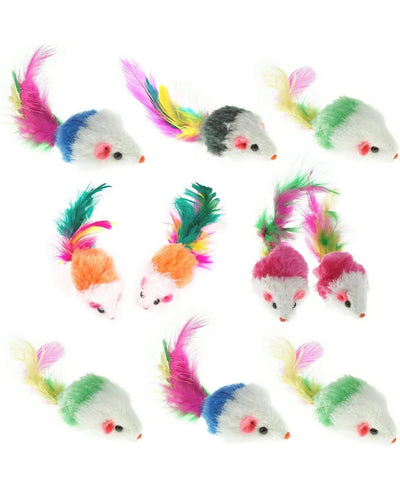 COZY MOUSE W/FEATHER TAIL