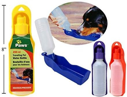 PAWS 250 ml pw-79046 Travelling Pet Water Bottles set 2 $2.29ea