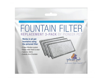 FOUNTAIN FILTER REPLACEMENT  - FOR PLASTIC - 3PACK