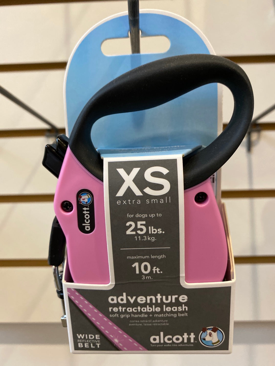 RETRACTABLE LEASH - X-SM - PINK - 10'L  25LBS