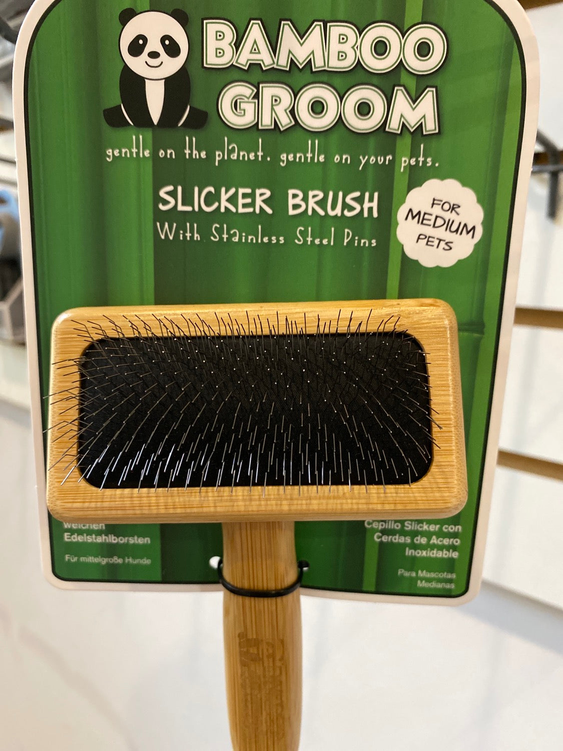 SLICKER BRUSH W/STAINLESS STEEL PINS  MEDIUM