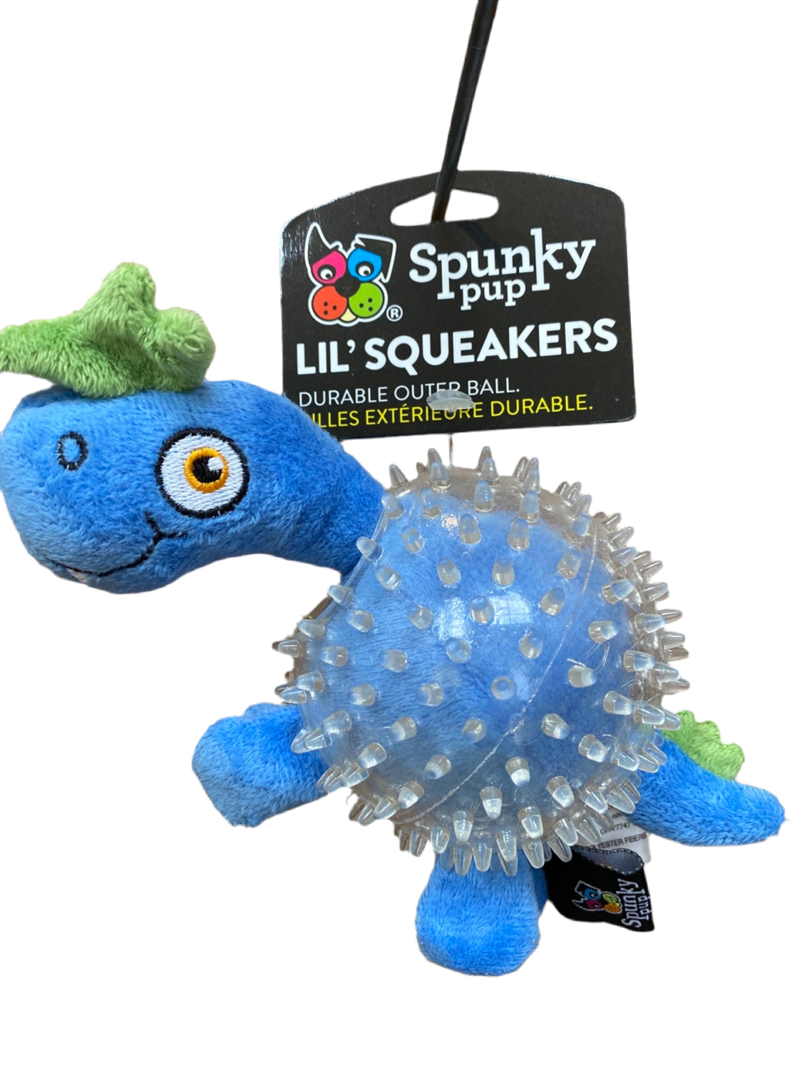 DINO IN CLEAR SPIKEY BALL