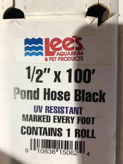 FLEX POND TUBING, BLACK 1/2X100 SLIP FIT