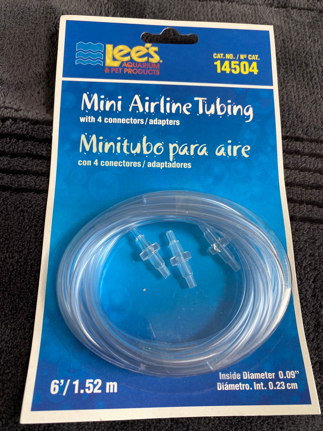 MINI AIRLINE TUBING 6' W/4 CONNECTORS BLISTER CARD