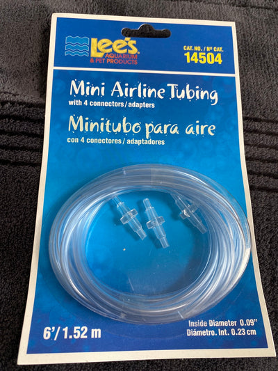 MINI AIRLINE TUBING 6' W/4 CONNECTORS BLISTER CARD