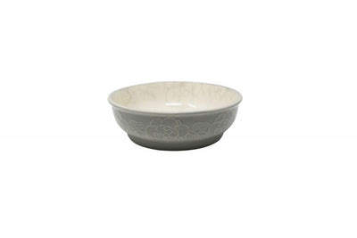 CERAMIC BOWL MAGNOLIA - OVAL  (8.2"L x 5.5"W x 1.45"H)