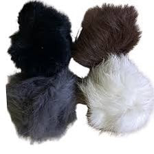 REAL FUR BALLS NATURAL 3"